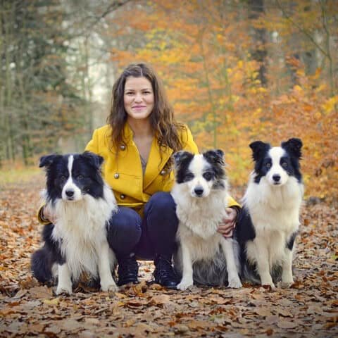 Karolina Horcickova with Morty, Aky and Rheia